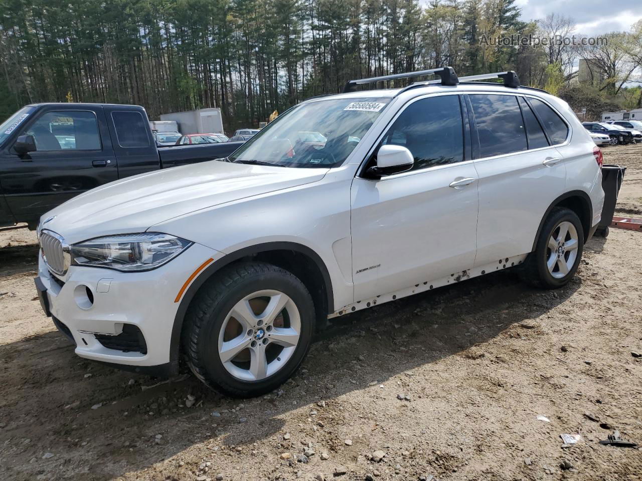 2015 Bmw X5 Xdrive35d White vin: 5UXKS4C55F0N07811