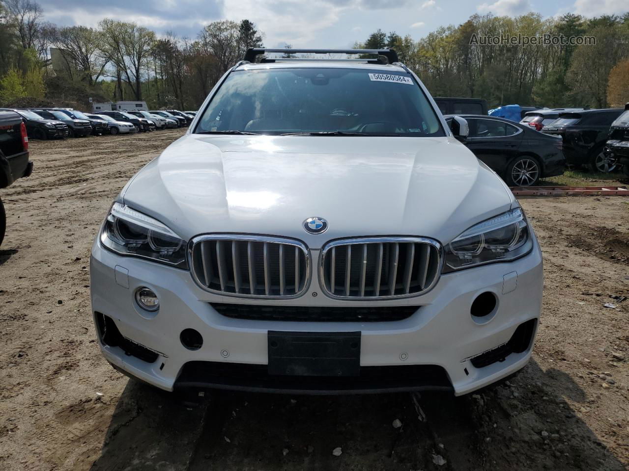 2015 Bmw X5 Xdrive35d White vin: 5UXKS4C55F0N07811