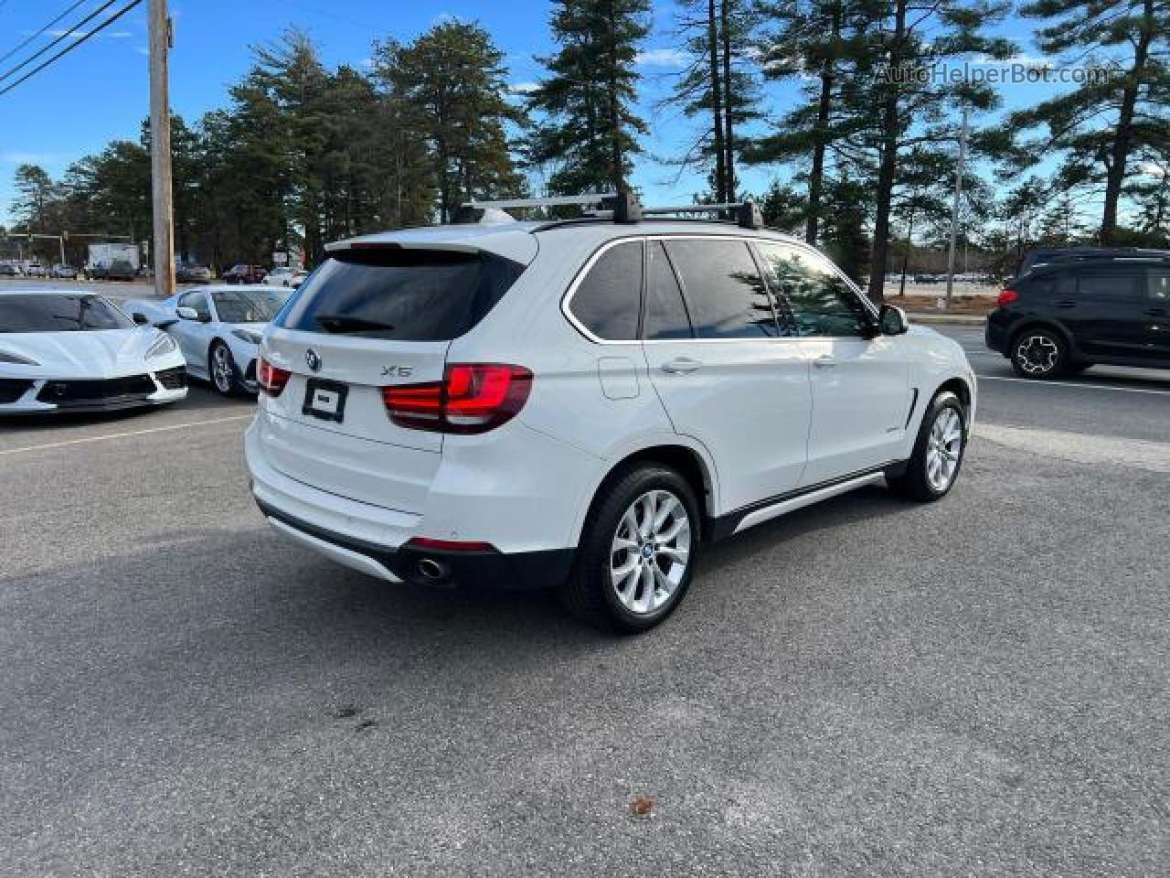 2015 Bmw X5 Xdrive35d White vin: 5UXKS4C55F0N09834