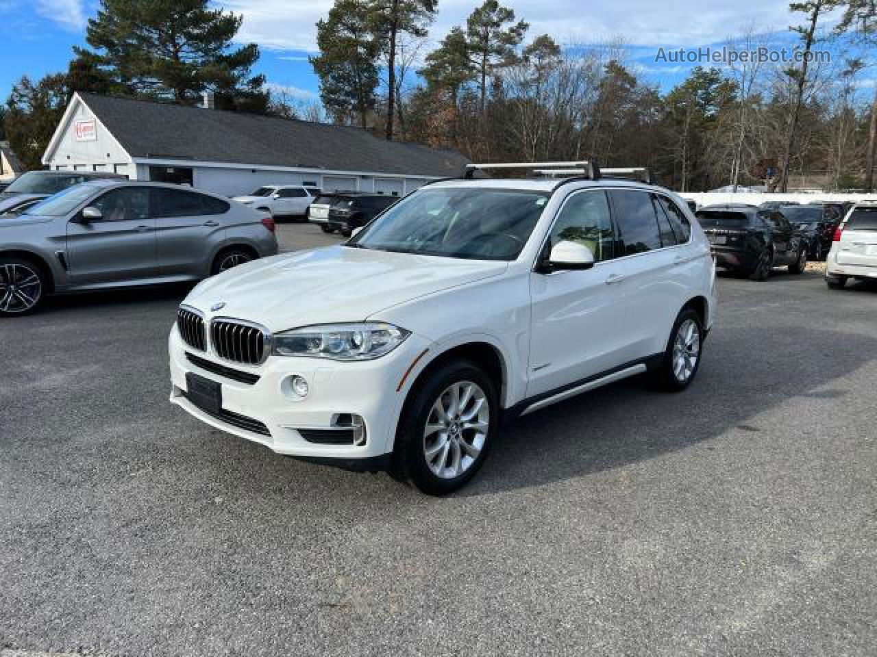 2015 Bmw X5 Xdrive35d White vin: 5UXKS4C55F0N09834