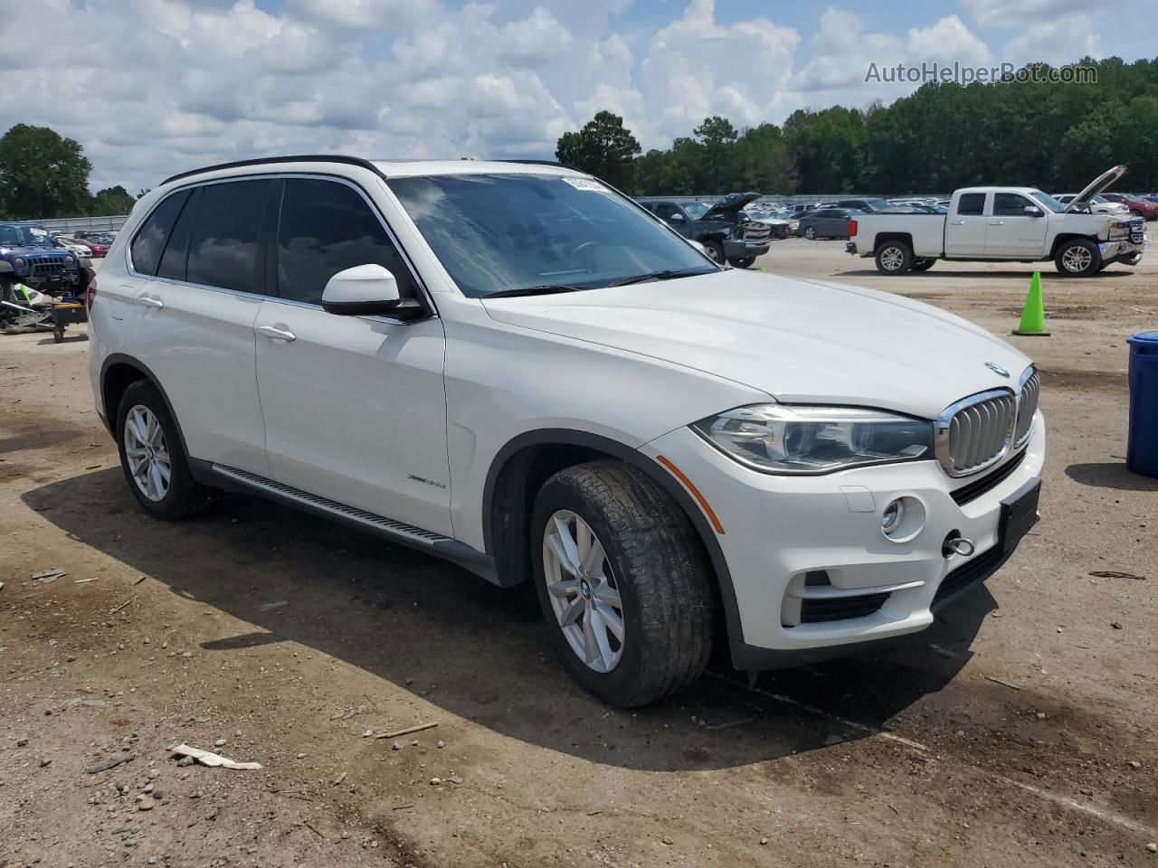 2015 Bmw X5 Xdrive35d White vin: 5UXKS4C55F0N10322