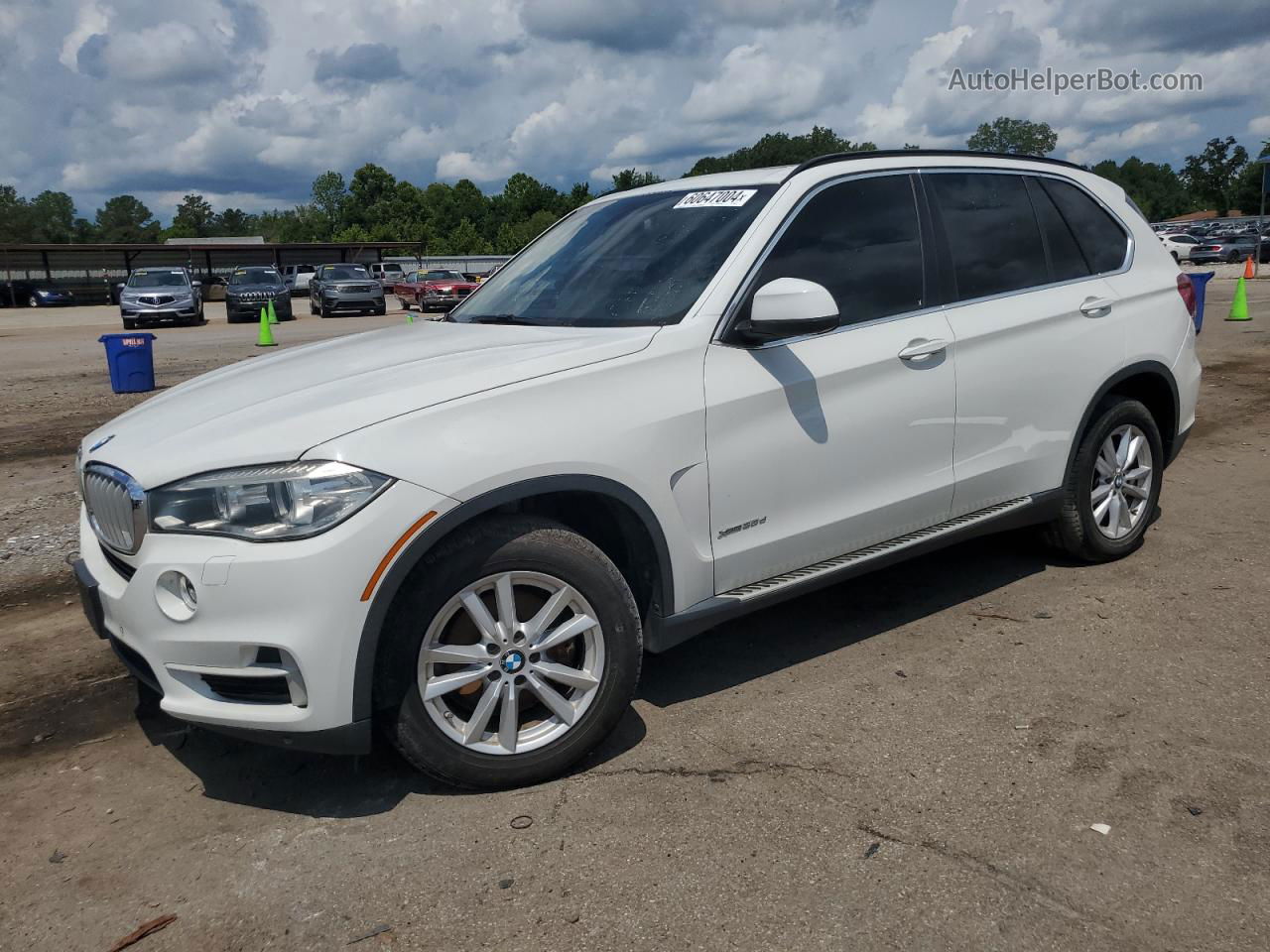 2015 Bmw X5 Xdrive35d White vin: 5UXKS4C55F0N10322