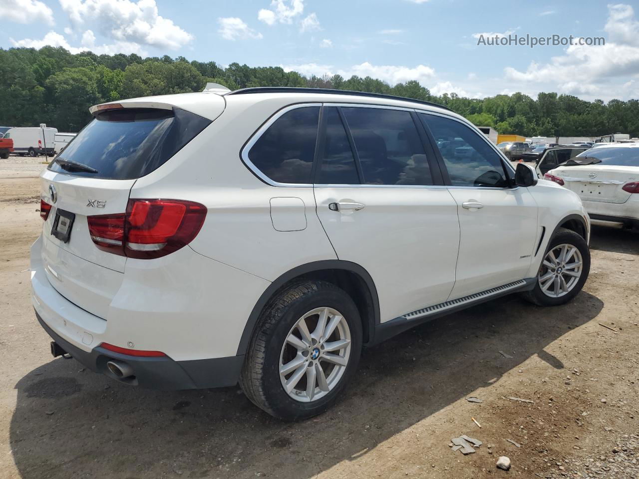 2015 Bmw X5 Xdrive35d White vin: 5UXKS4C55F0N10322