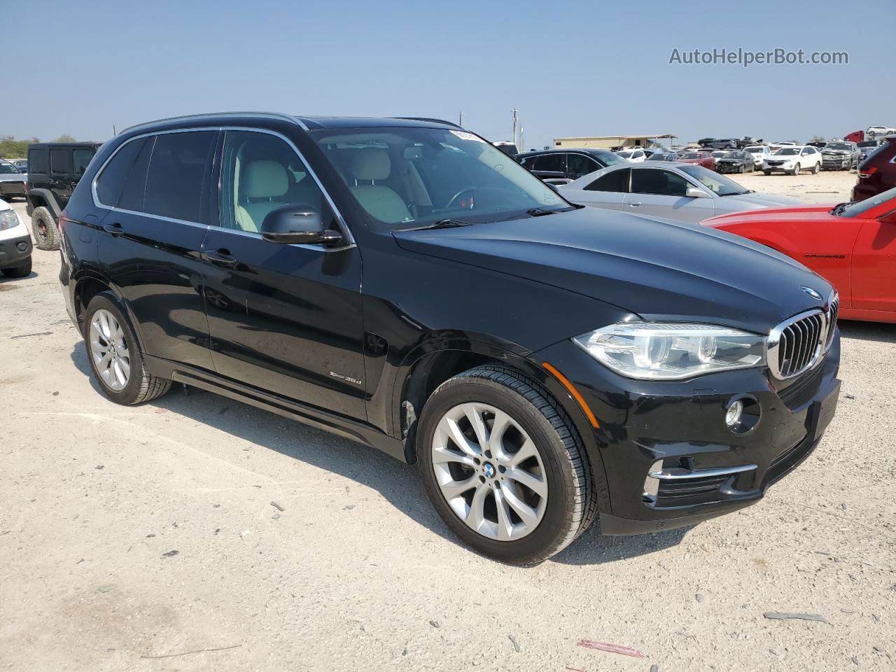 2014 Bmw X5 Xdrive35d Black vin: 5UXKS4C56E0J93889