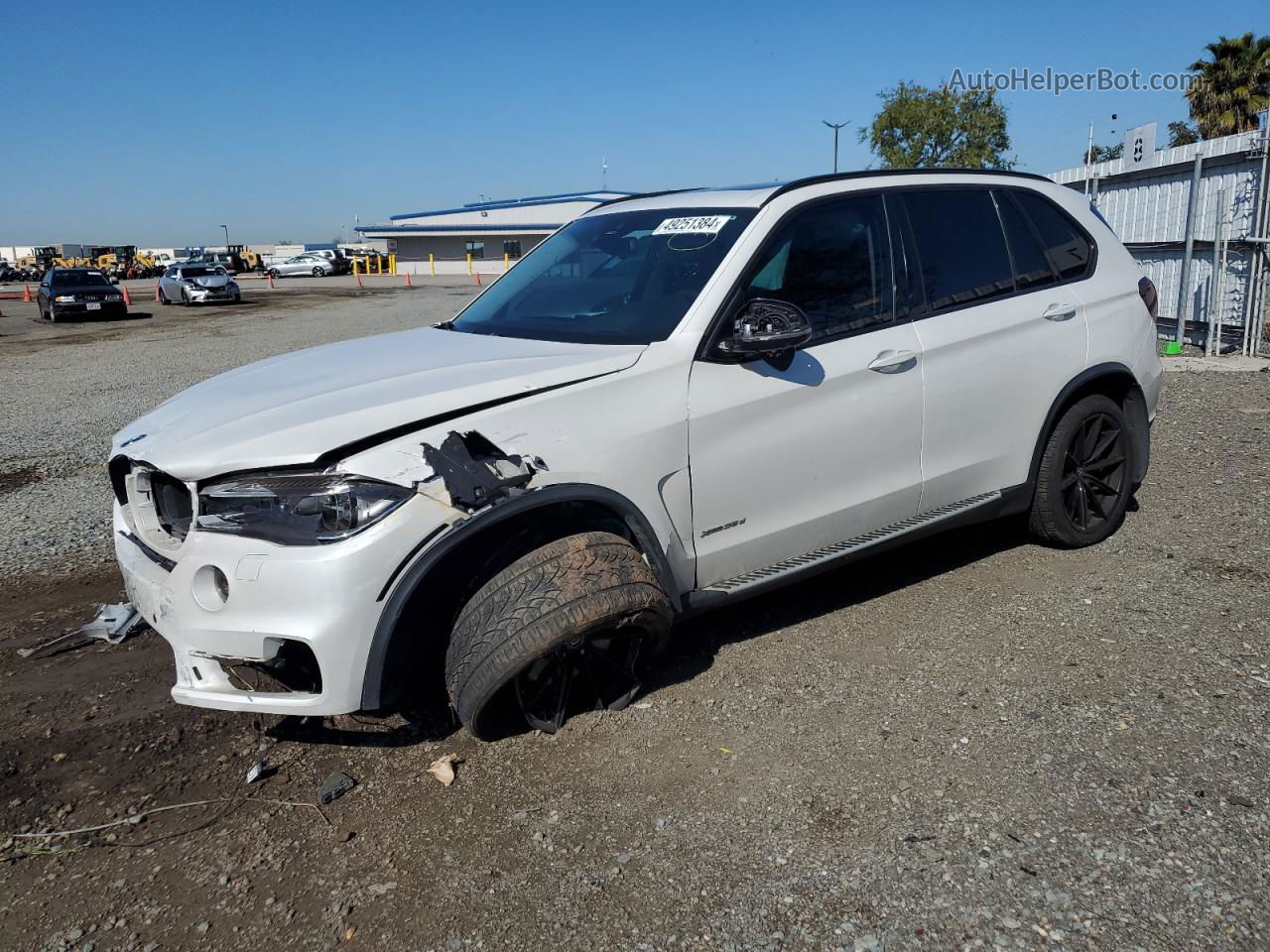 2014 Bmw X5 Xdrive35d White vin: 5UXKS4C57E0C07382