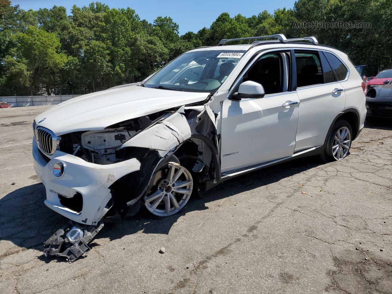 2014 Bmw X5 Xdrive35d White vin: 5UXKS4C57E0J96364