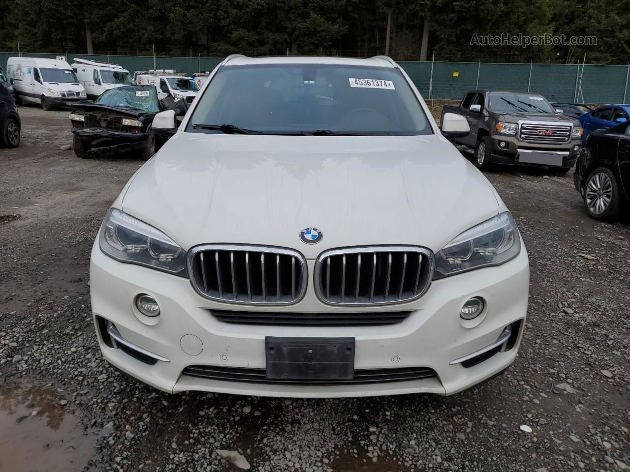 2014 Bmw X5 Xdrive35d White vin: 5UXKS4C57E0J96834