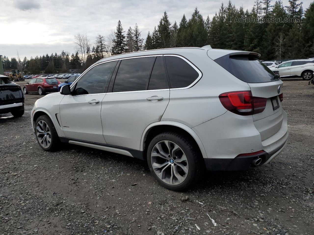 2014 Bmw X5 Xdrive35d White vin: 5UXKS4C57E0J96834