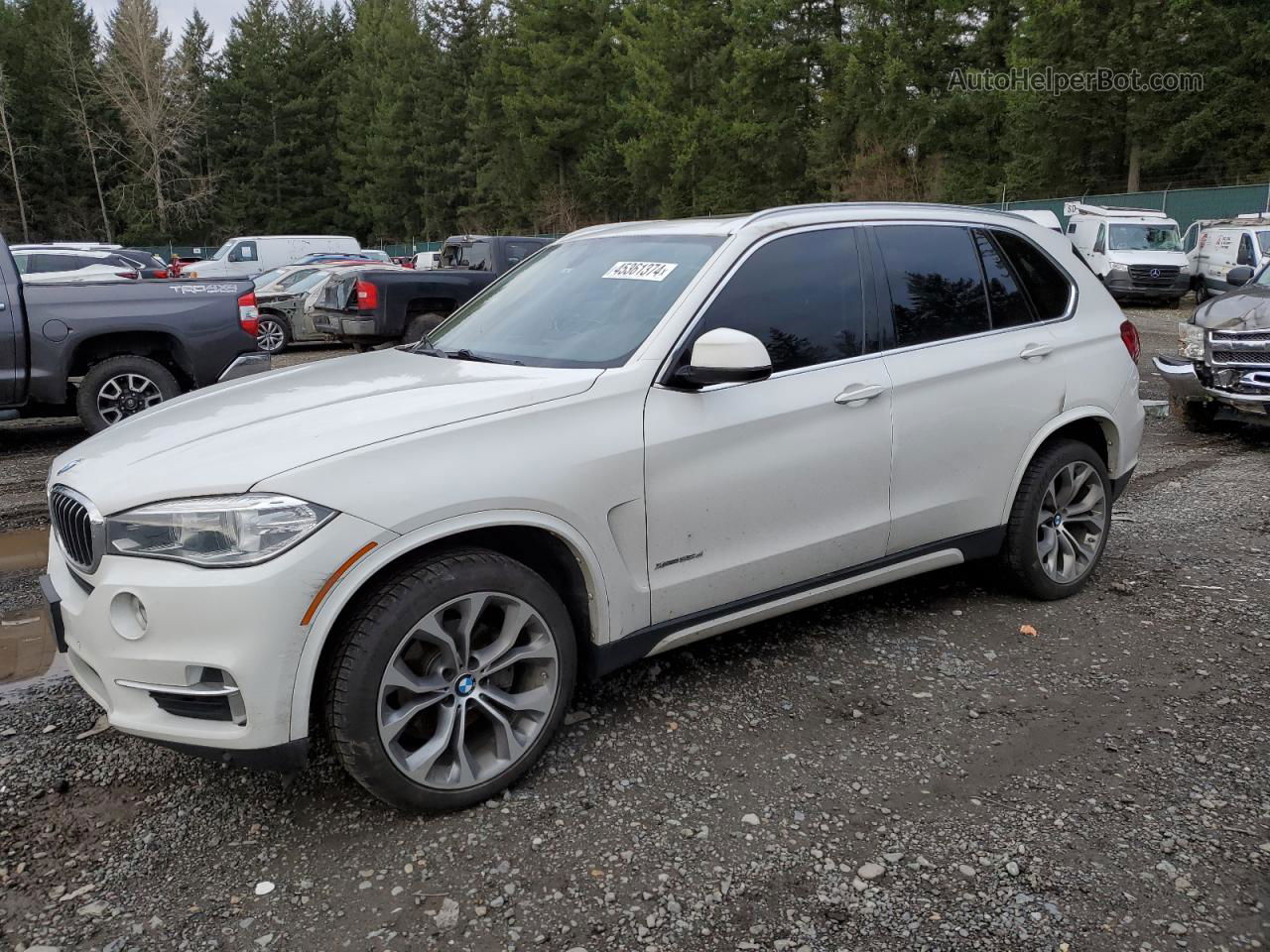 2014 Bmw X5 Xdrive35d White vin: 5UXKS4C57E0J96834