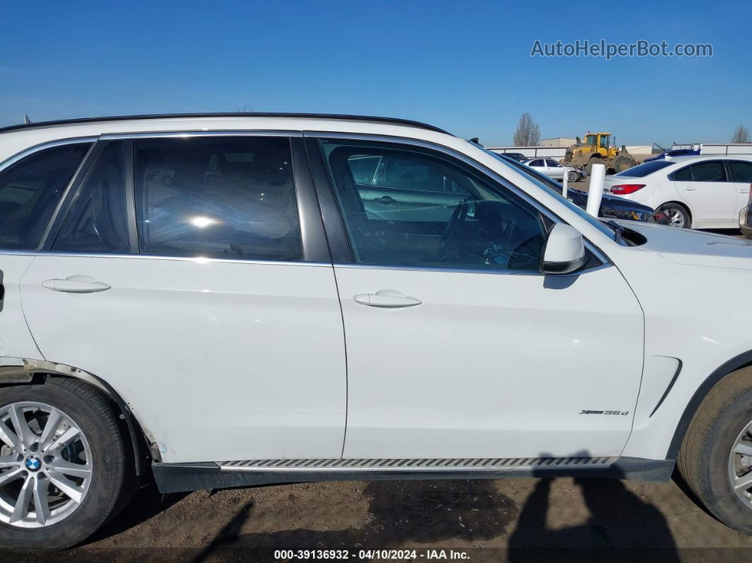 2015 Bmw X5 Xdrive35d White vin: 5UXKS4C57F0N11939