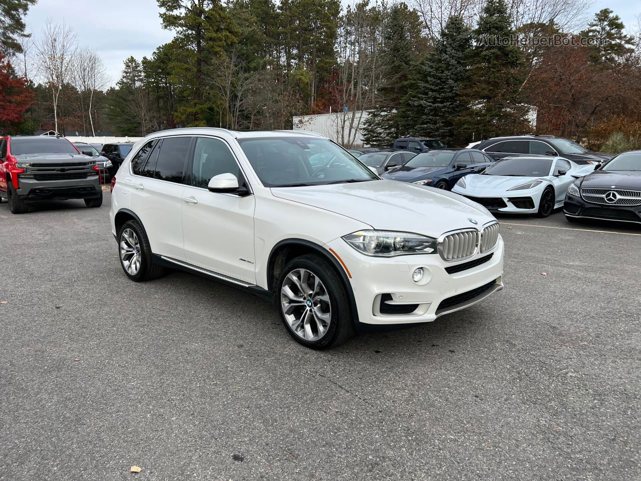 2015 Bmw X5 Xdrive35d White vin: 5UXKS4C58F0N07334