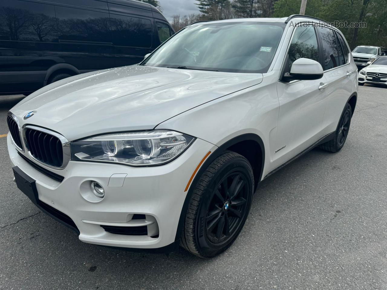 2015 Bmw X5 Xdrive35d White vin: 5UXKS4C58F0N09617