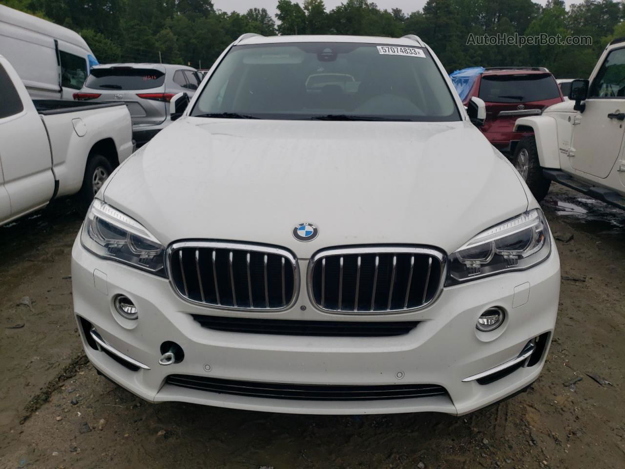 2014 Bmw X5 Xdrive35d White vin: 5UXKS4C59E0J94325