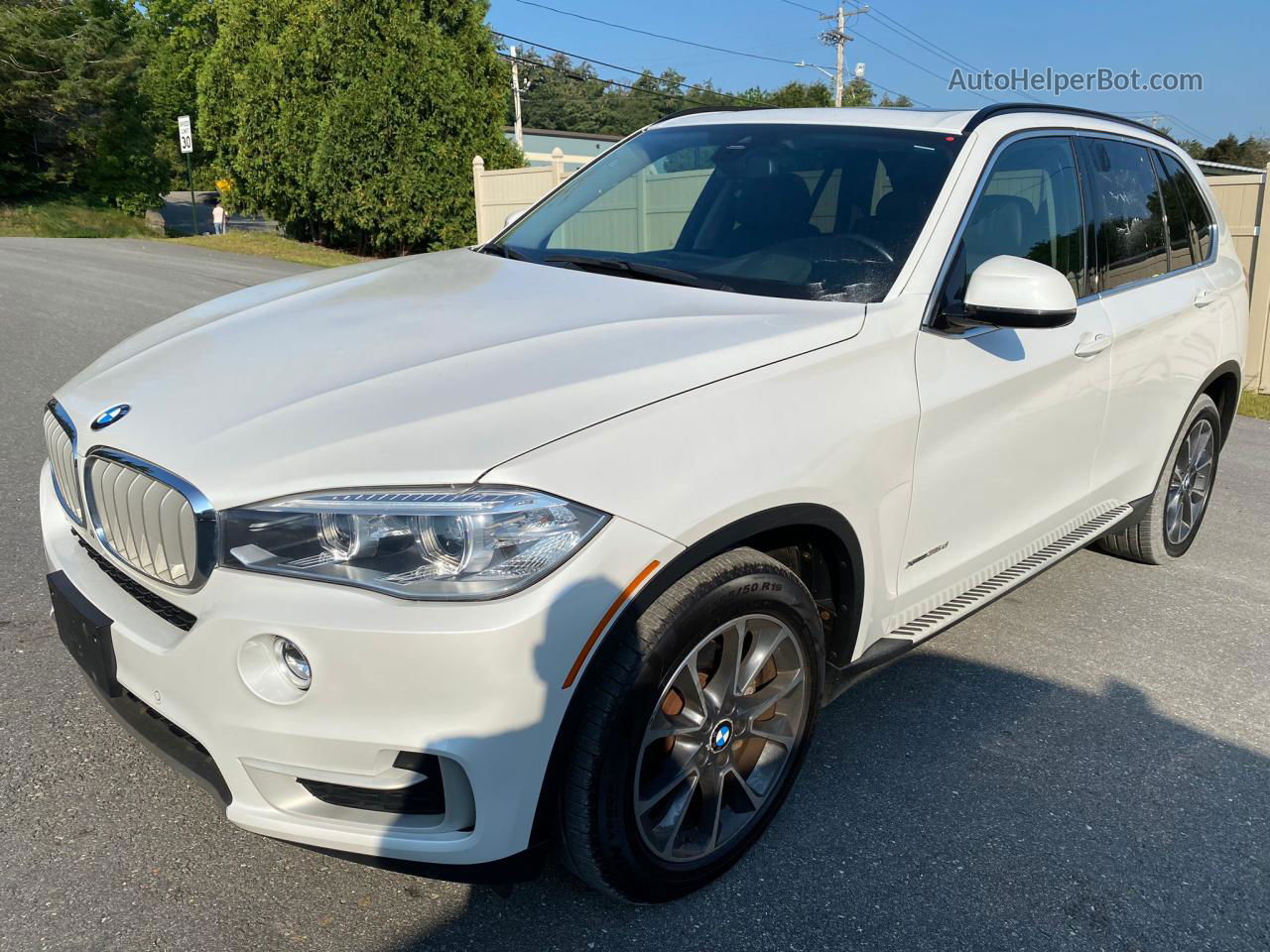 2015 Bmw X5 Xdrive35d White vin: 5UXKS4C5XF0J97655