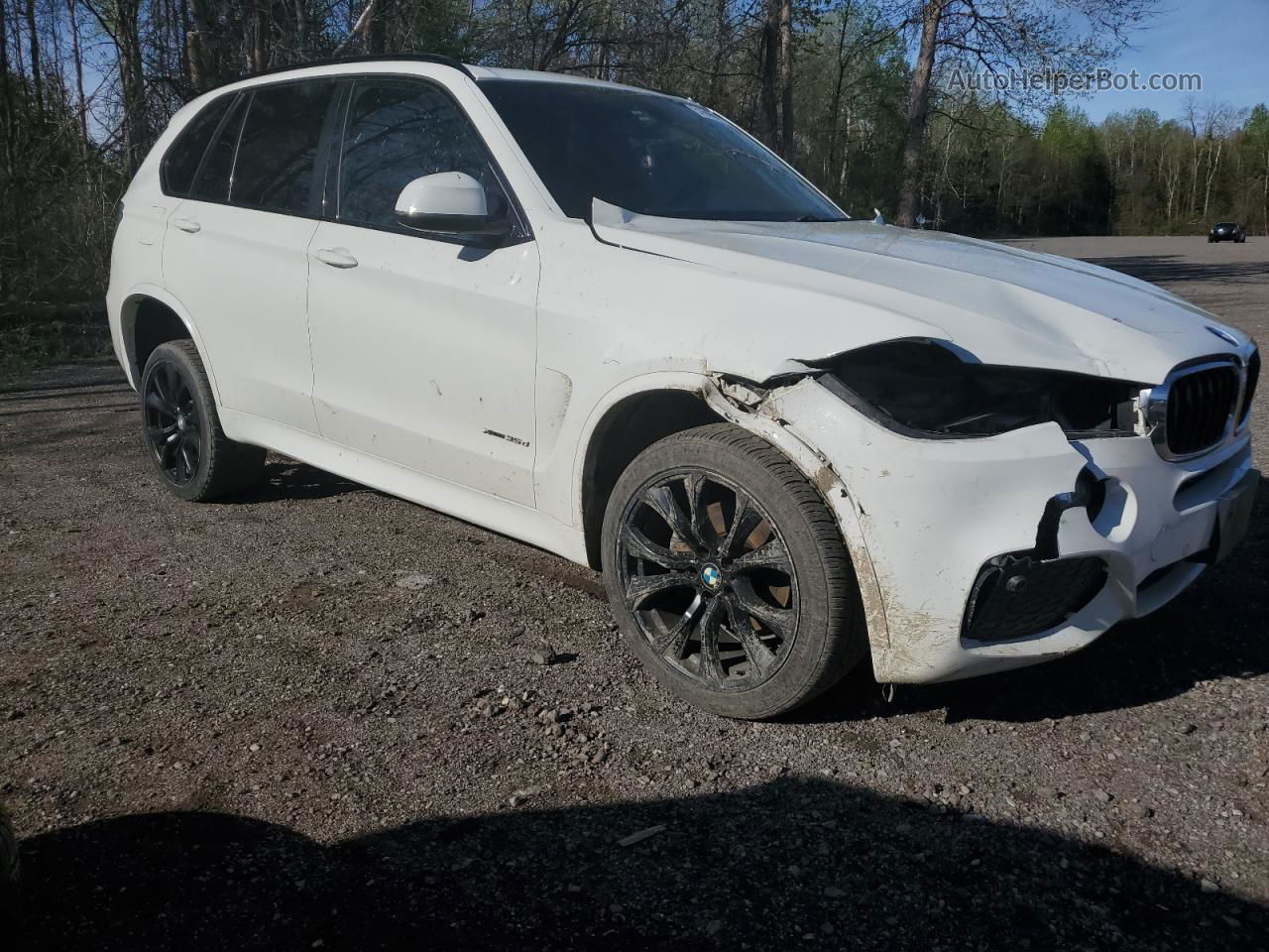 2015 Bmw X5 Xdrive35d White vin: 5UXKS4C5XF0N10817