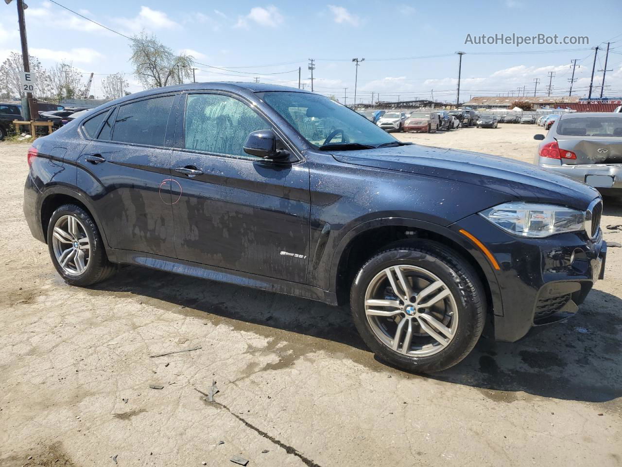 2016 Bmw X6 Sdrive35i Blue vin: 5UXKU0C52G0F93179