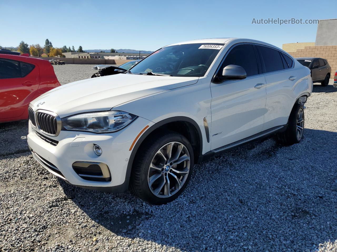 2016 Bmw X6 Sdrive35i White vin: 5UXKU0C57G0F92576