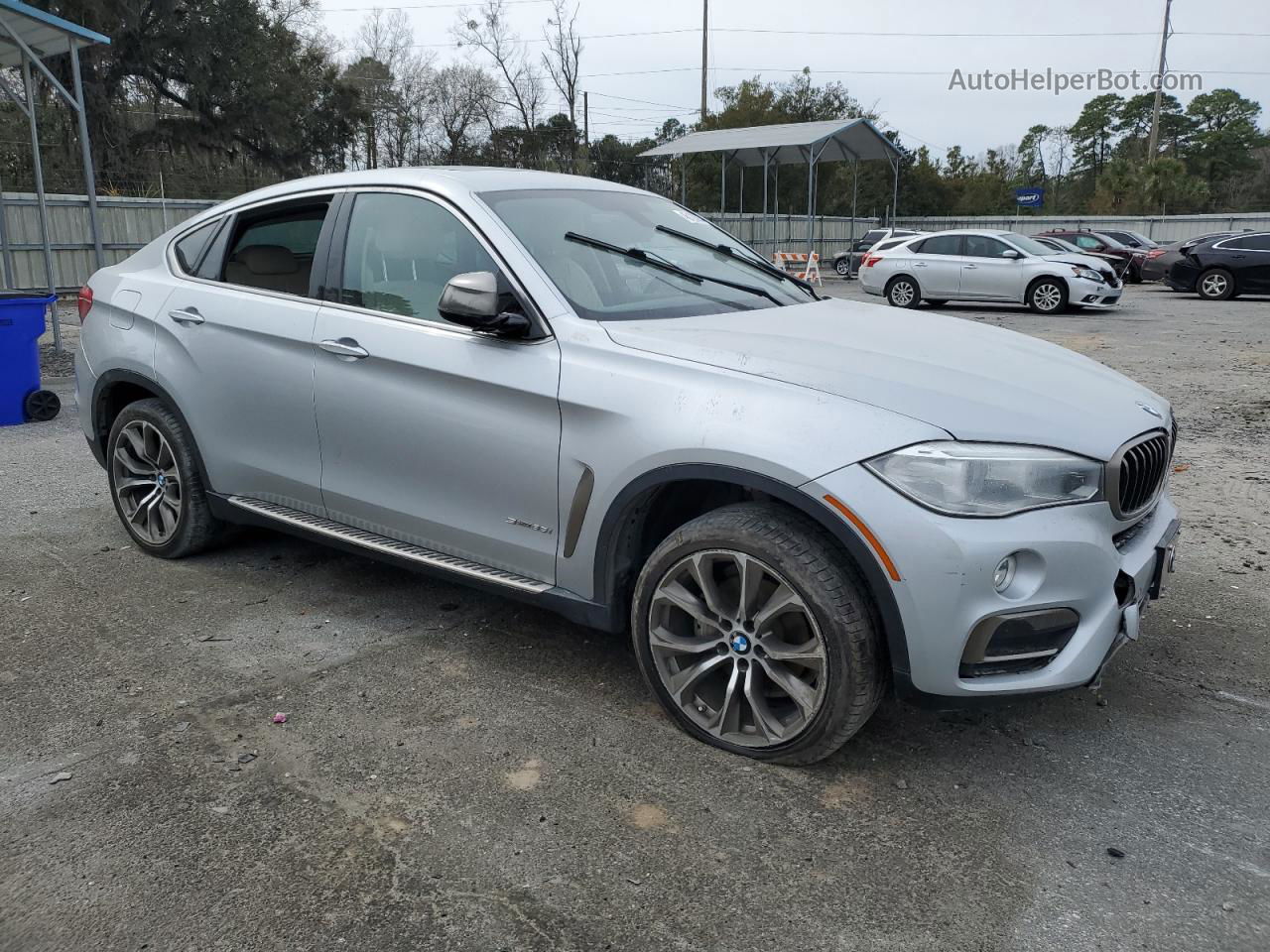 2016 Bmw X6 Sdrive35i Silver vin: 5UXKU0C57G0F93386