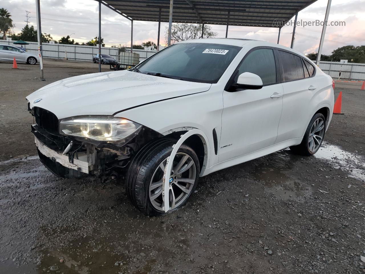 2016 Bmw X6 Sdrive35i White vin: 5UXKU0C58G0F93560