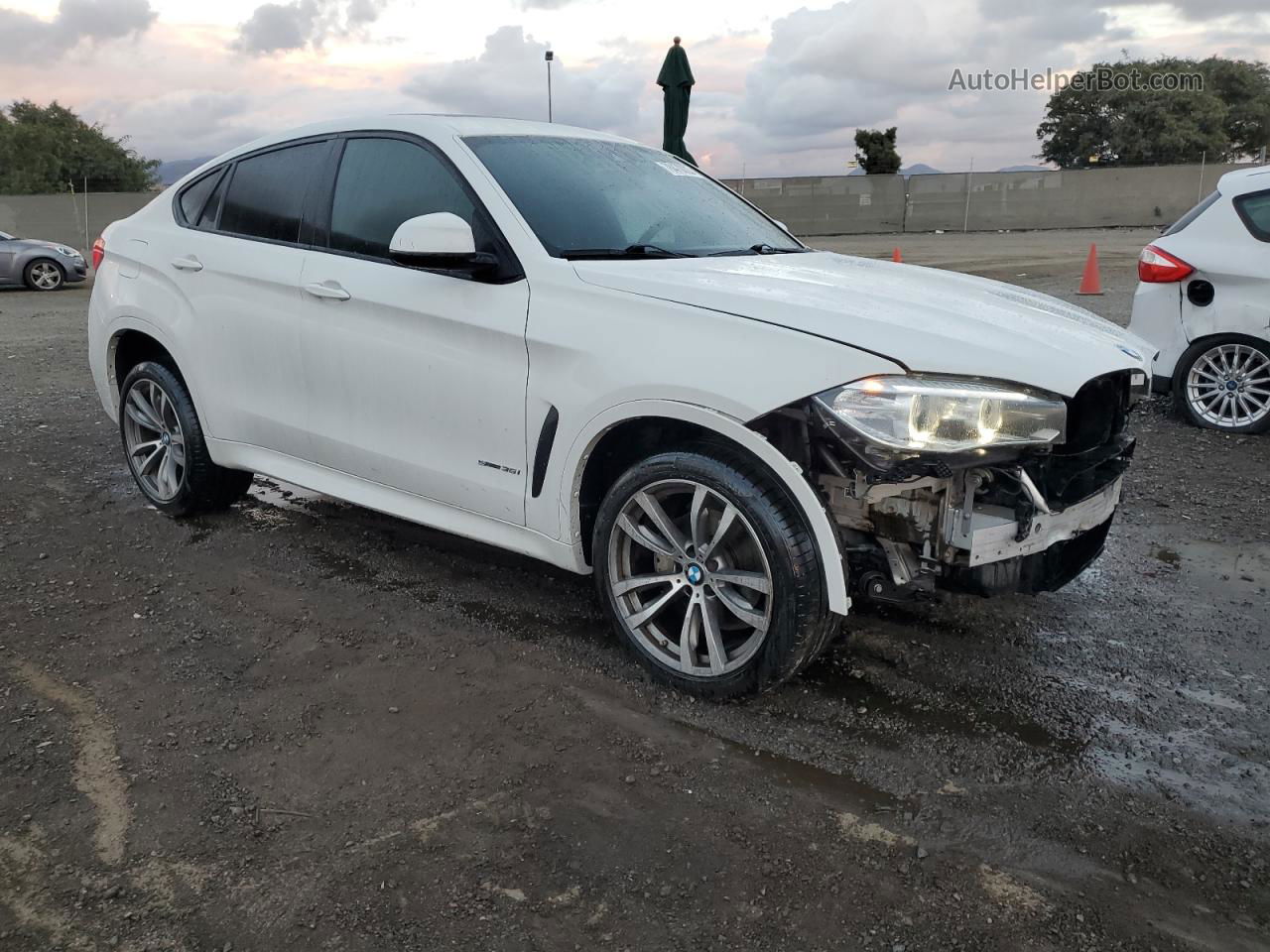 2016 Bmw X6 Sdrive35i White vin: 5UXKU0C58G0F93560