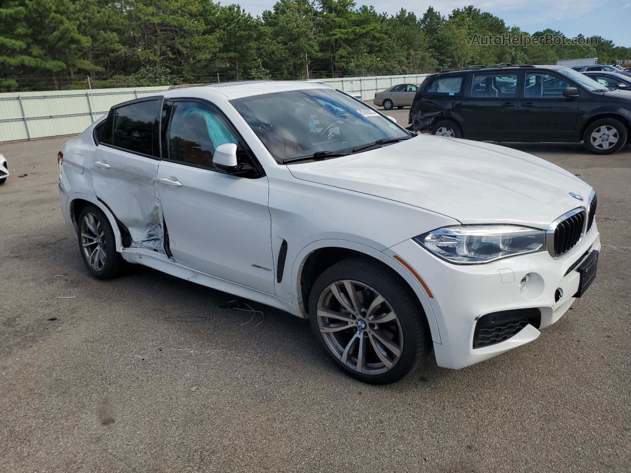 2016 Bmw X6 Xdrive35i White vin: 5UXKU2C50G0N79015