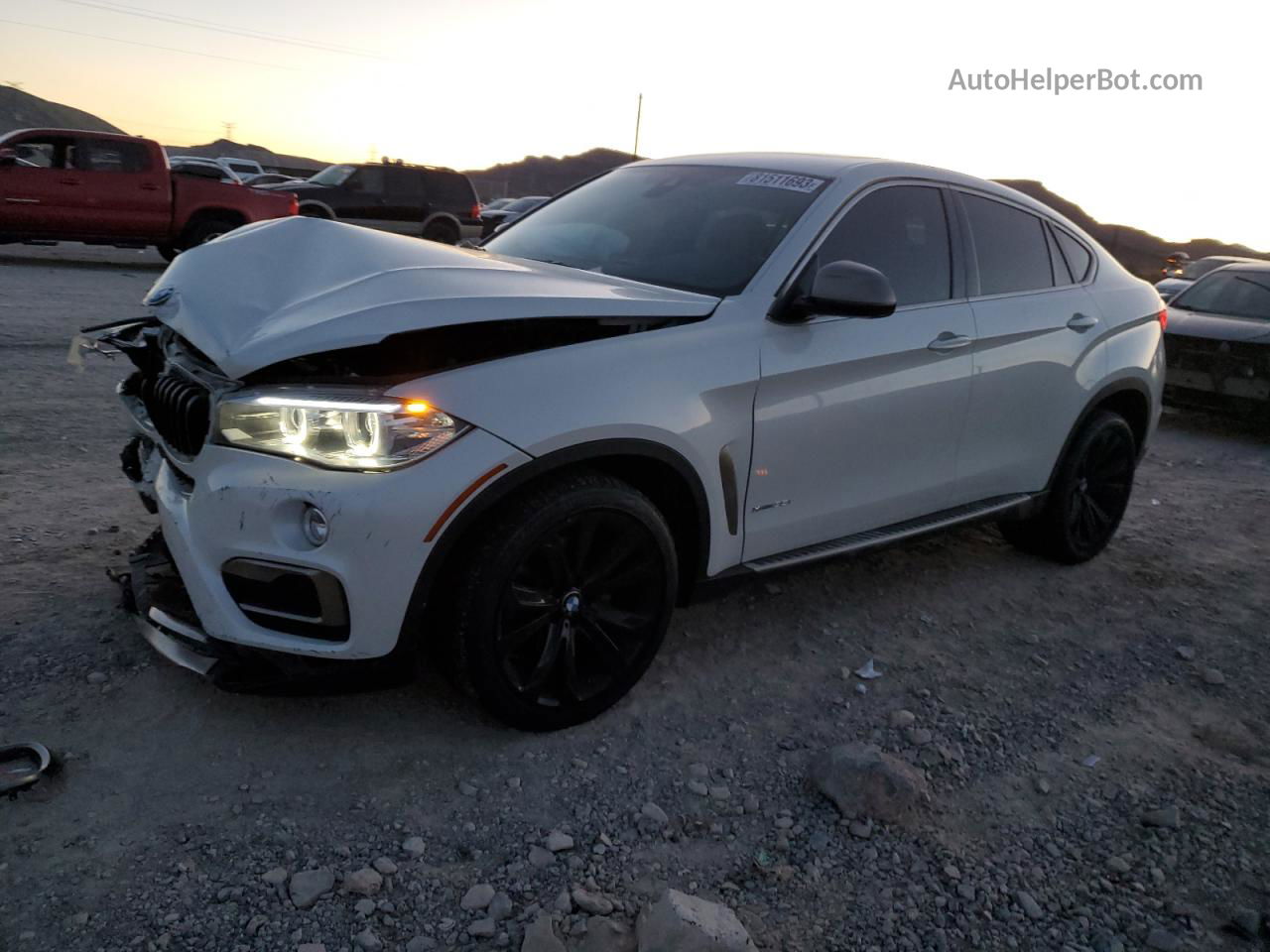 2016 Bmw X6 Xdrive35i White vin: 5UXKU2C50G0N84120