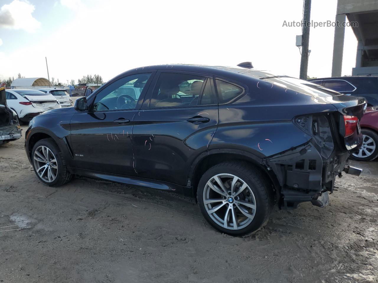 2016 Bmw X6 Xdrive35i Black vin: 5UXKU2C51G0N79976