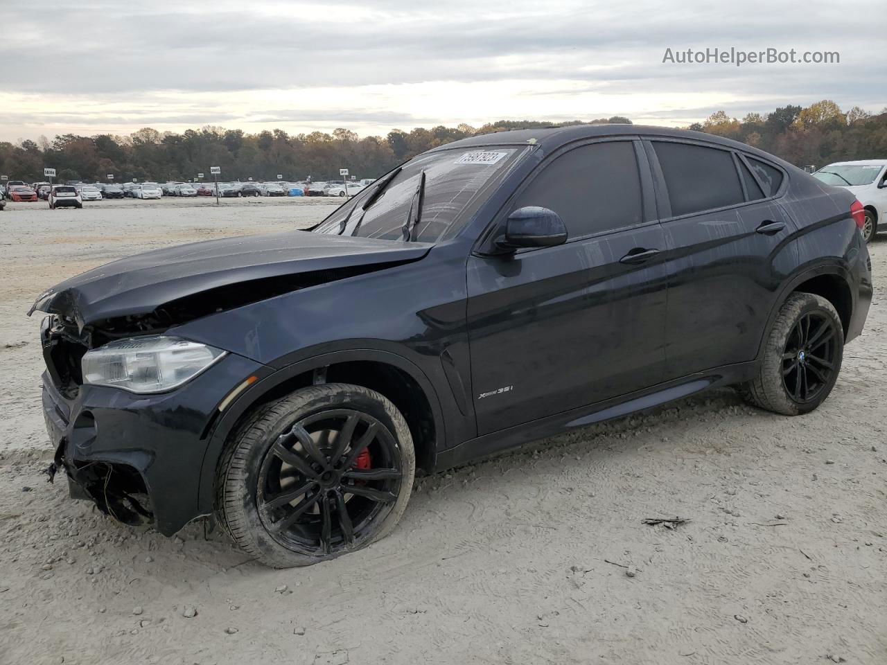 2016 Bmw X6 Xdrive35i Black vin: 5UXKU2C52G0N81056