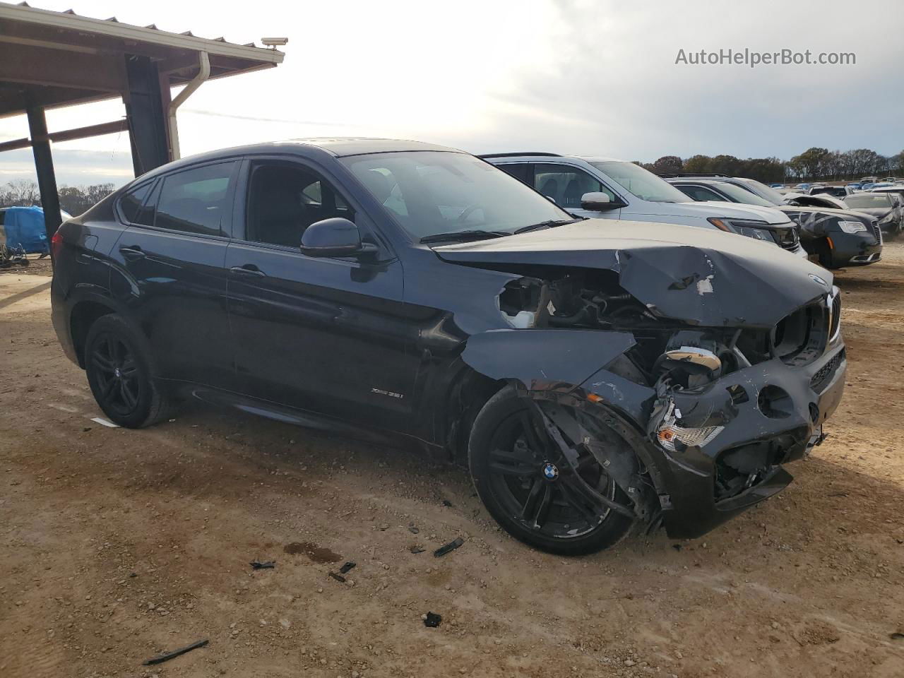 2016 Bmw X6 Xdrive35i Black vin: 5UXKU2C52G0N81946