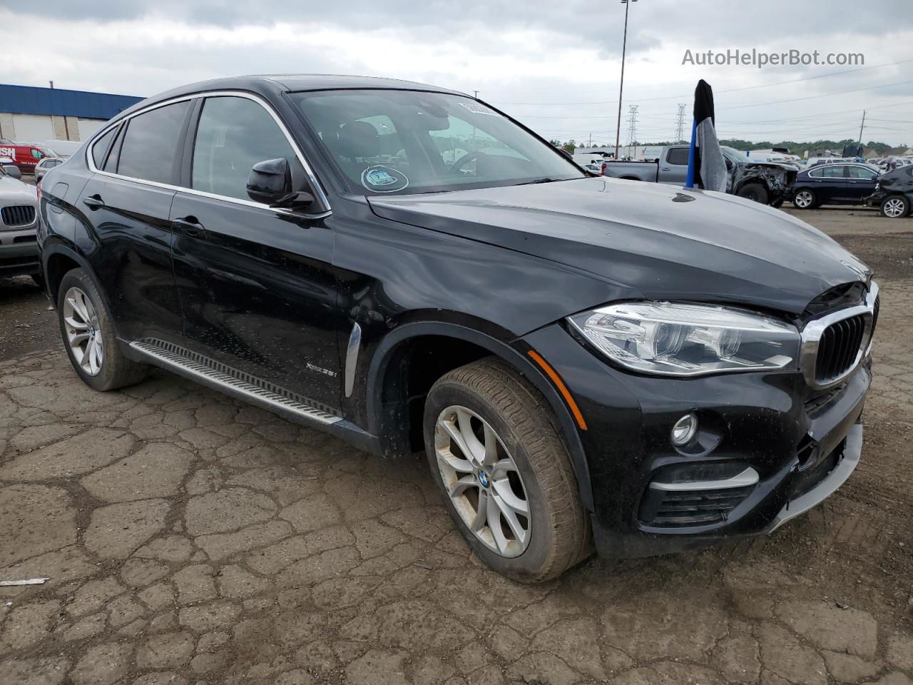 2016 Bmw X6 Xdrive35i Black vin: 5UXKU2C53G0N80661