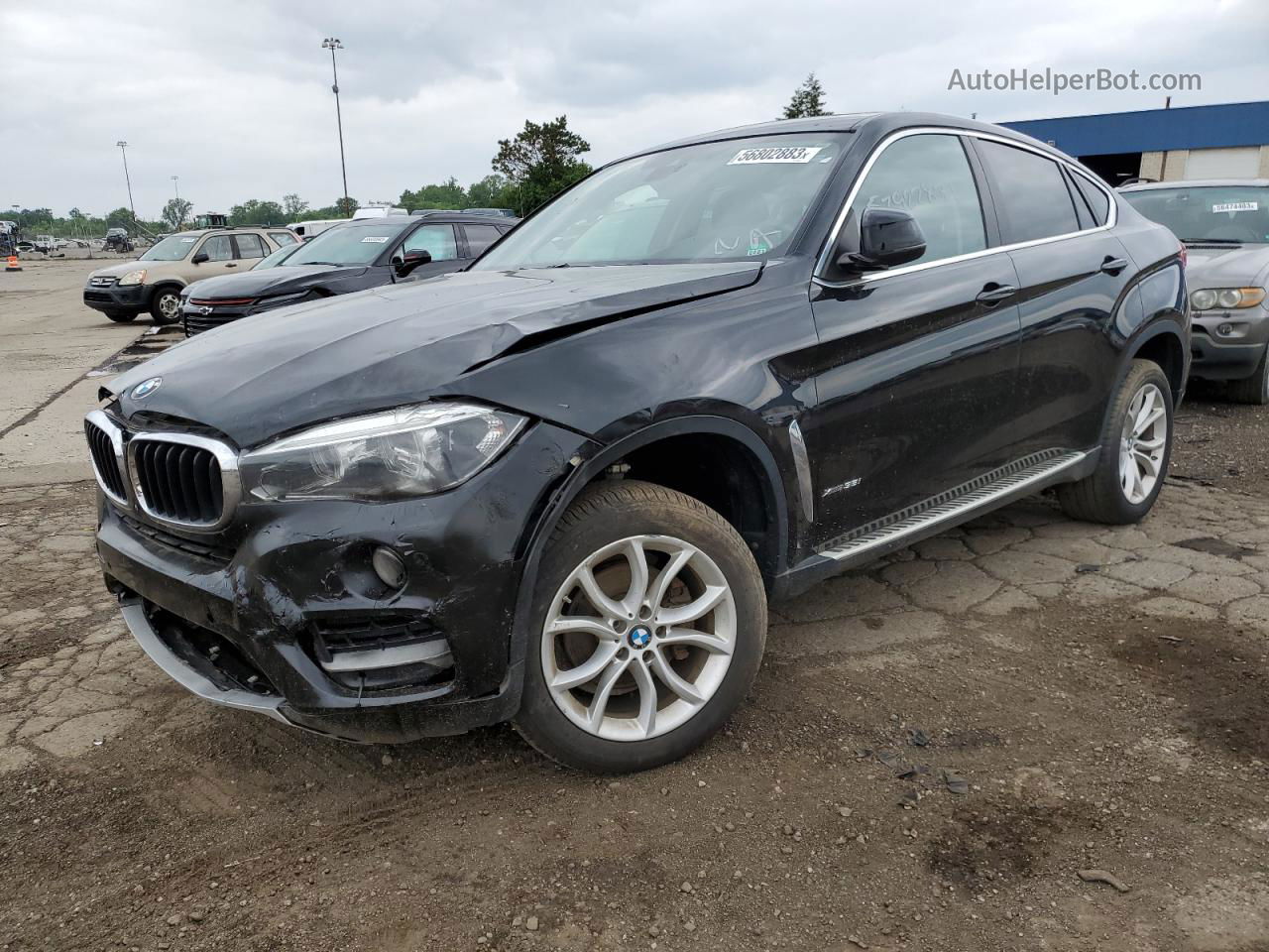 2016 Bmw X6 Xdrive35i Black vin: 5UXKU2C53G0N80661