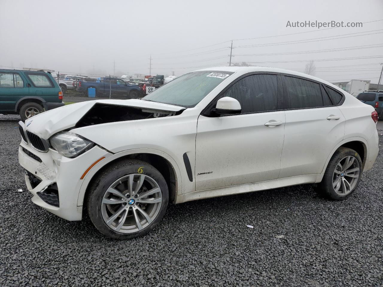 2016 Bmw X6 Xdrive35i White vin: 5UXKU2C53G0N80787