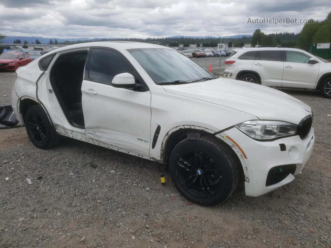 2016 Bmw X6 Xdrive35i White vin: 5UXKU2C55G0N79186