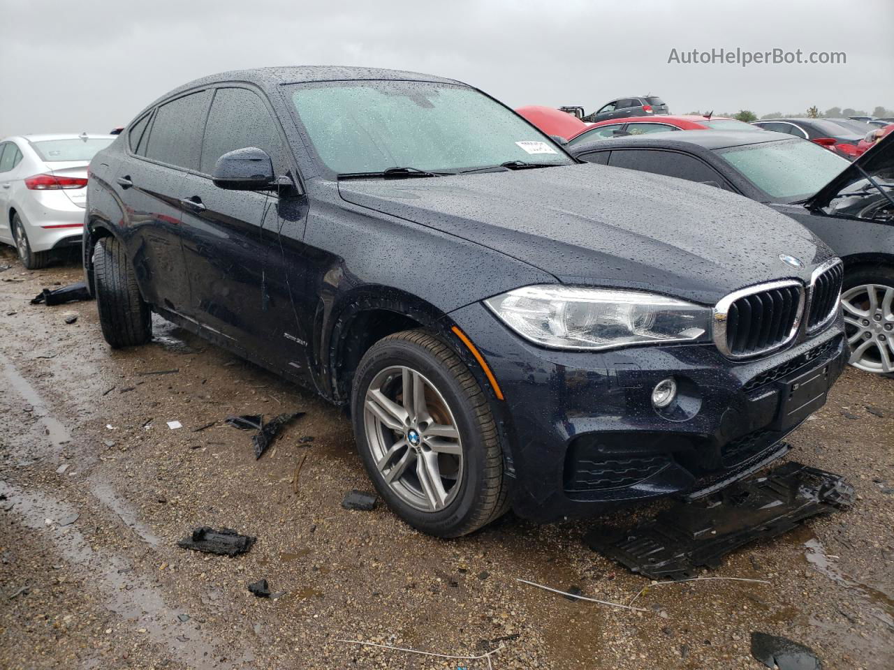 2016 Bmw X6 Xdrive35i Blue vin: 5UXKU2C55G0N79740