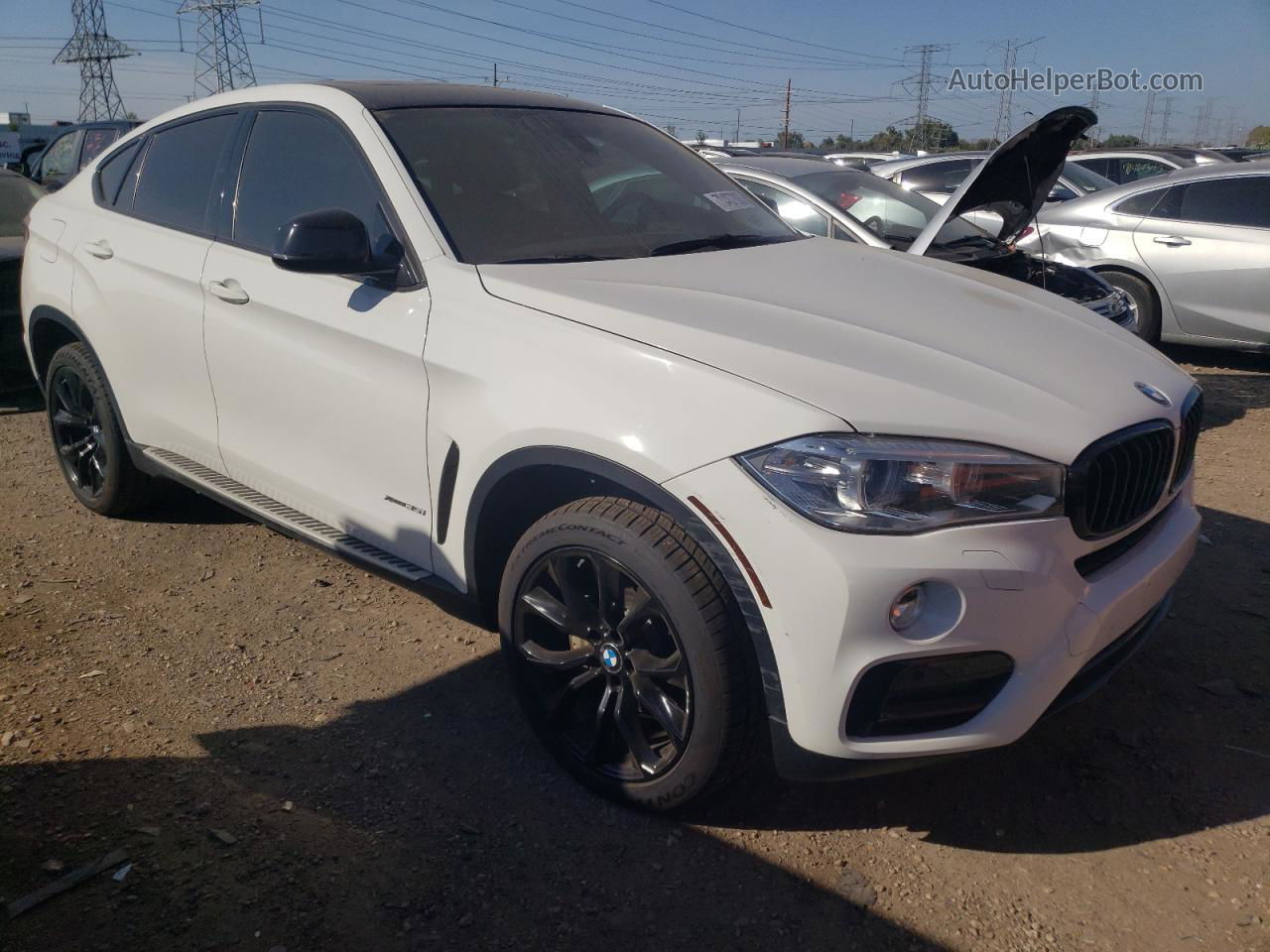 2016 Bmw X6 Xdrive35i White vin: 5UXKU2C55G0N80841