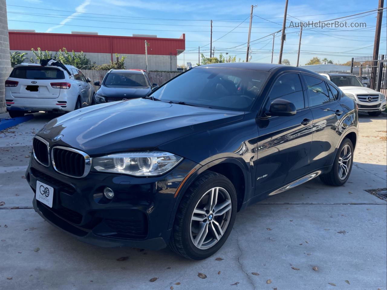 2016 Bmw X6 Xdrive35i Blue vin: 5UXKU2C57G0N82817