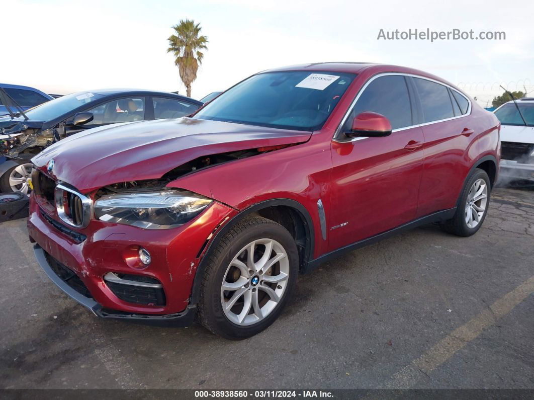 2016 Bmw X6 Xdrive35i Red vin: 5UXKU2C57G0N83708