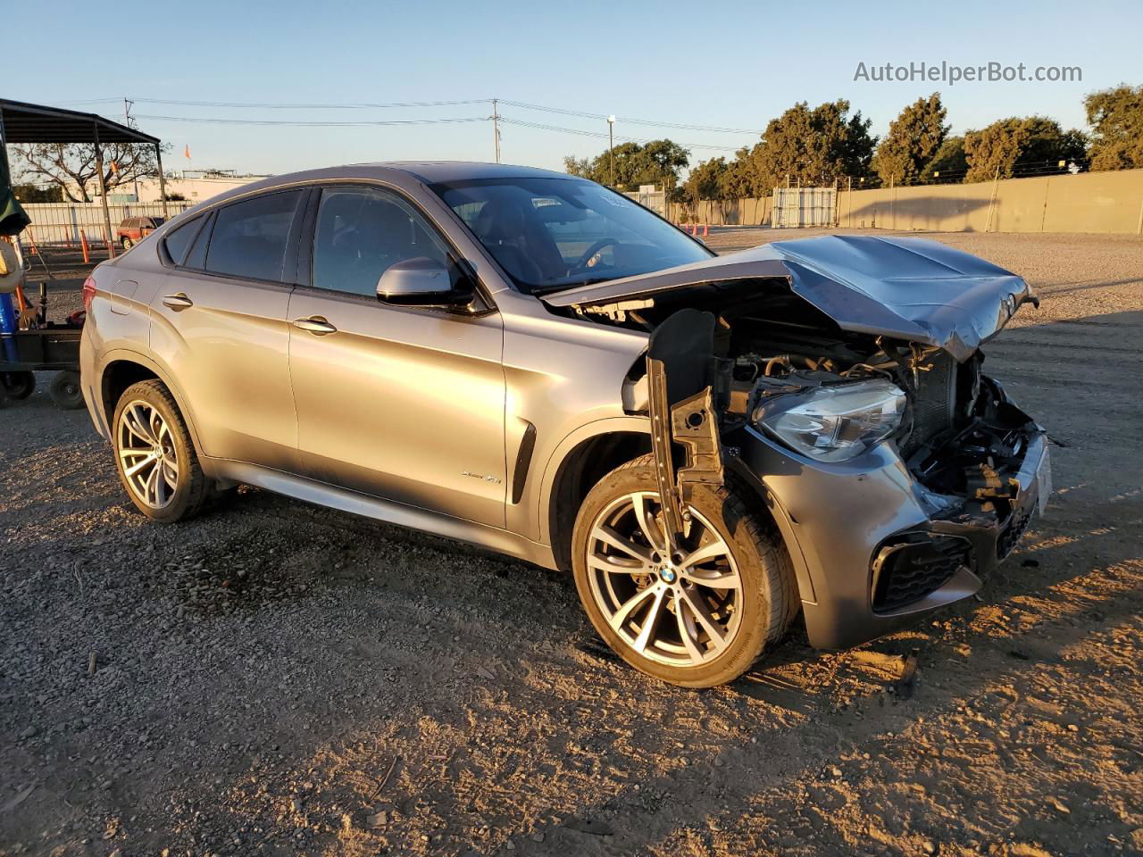 2016 Bmw X6 Xdrive35i Gray vin: 5UXKU2C59G0N78493