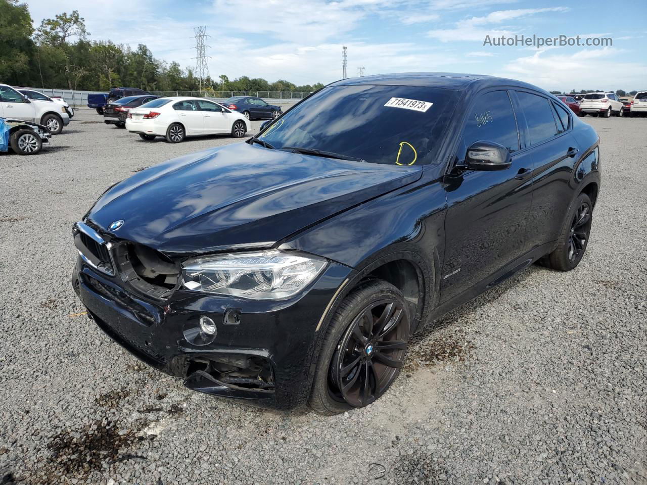 2016 Bmw X6 Xdrive35i Black vin: 5UXKU2C59G0N81281