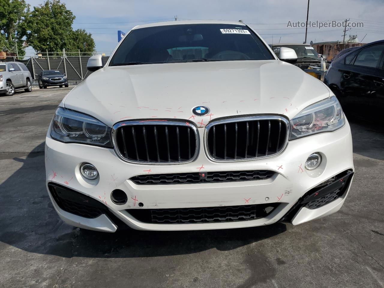 2016 Bmw X6 Xdrive35i White vin: 5UXKU2C59G0N81961