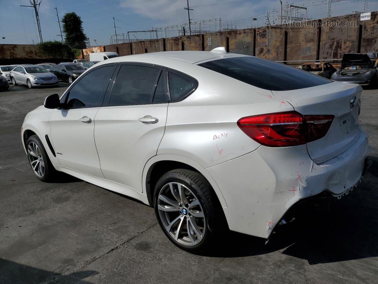 2016 Bmw X6 Xdrive35i White vin: 5UXKU2C59G0N81961