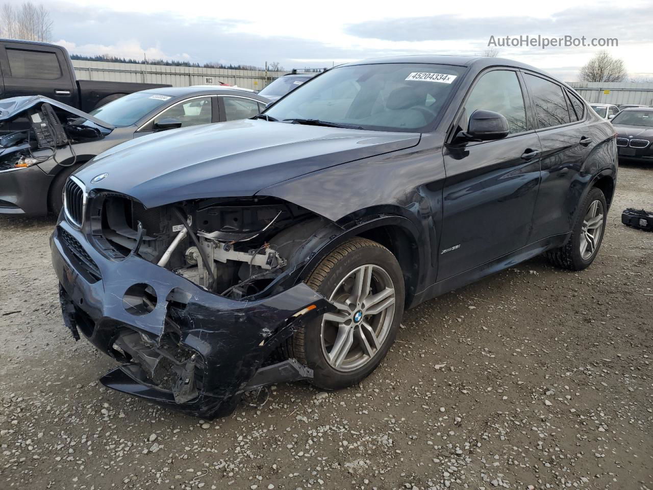 2016 Bmw X6 Xdrive35i Black vin: 5UXKU2C59G0N82754