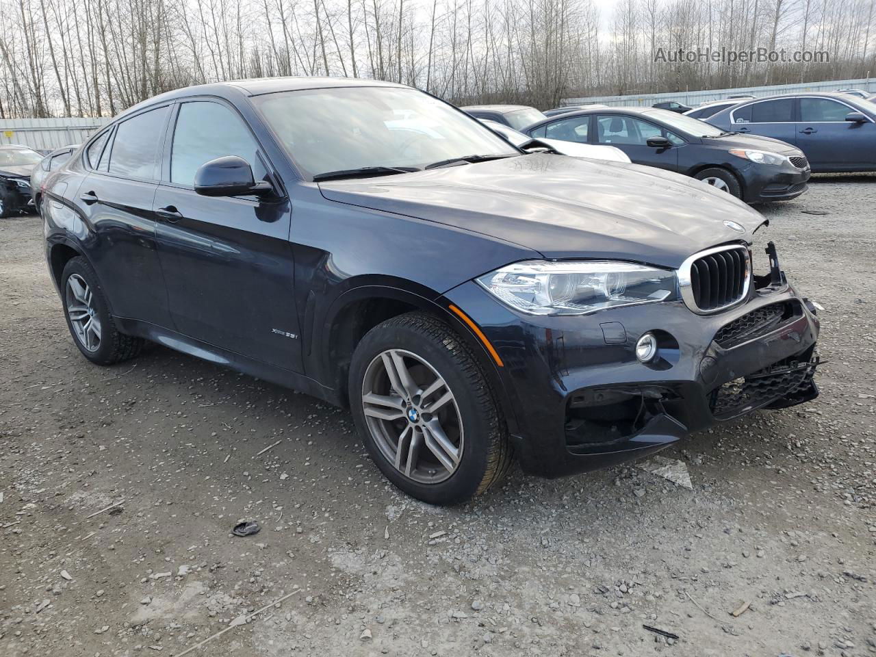 2016 Bmw X6 Xdrive35i Black vin: 5UXKU2C59G0N82754