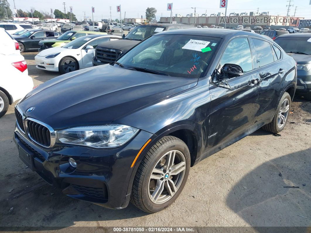 2016 Bmw X6 Xdrive35i Dark Blue vin: 5UXKU2C5XG0N82990