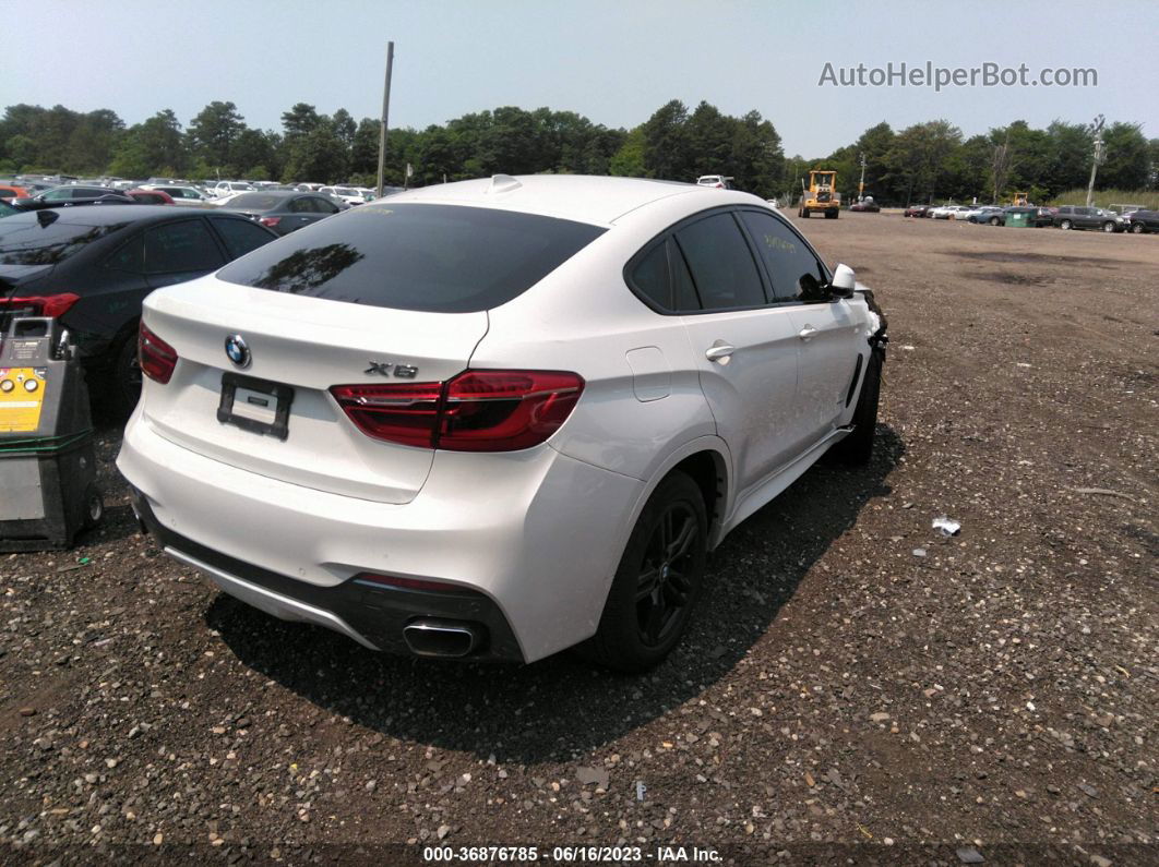 2016 Bmw X6 Xdrive35i White vin: 5UXKU2C5XG0N83007