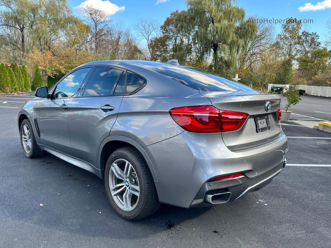 2016 Bmw X6 Xdrive50i Silver vin: 5UXKU6C50G0R33591