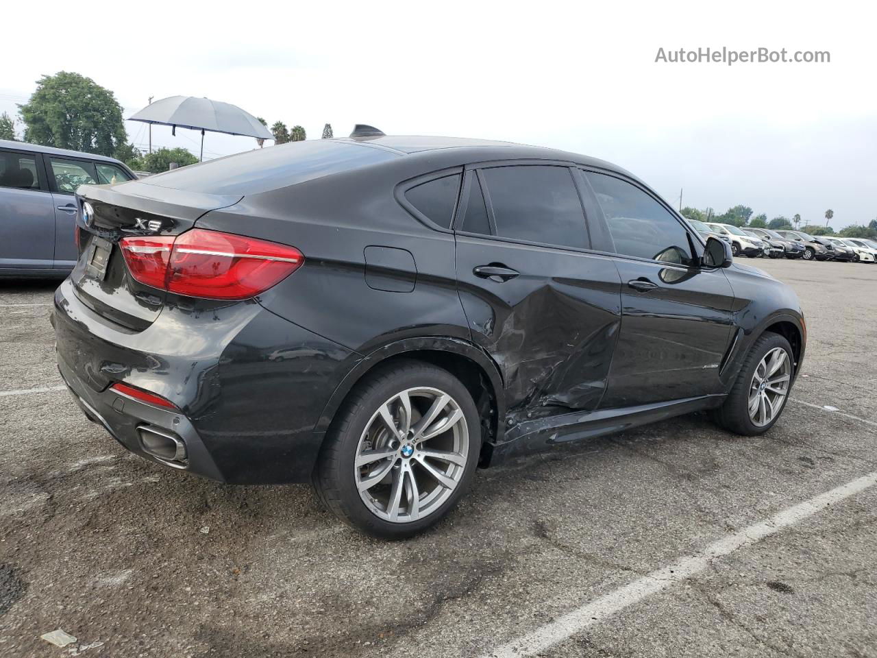 2016 Bmw X6 Xdrive50i Black vin: 5UXKU6C50G0R34210