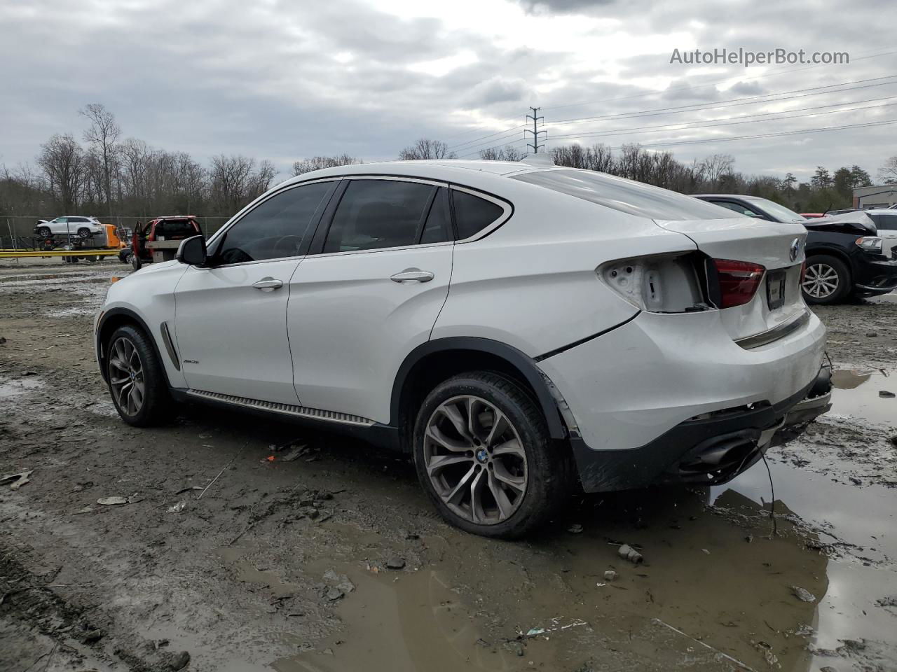 2016 Bmw X6 Xdrive50i White vin: 5UXKU6C52G0R34368