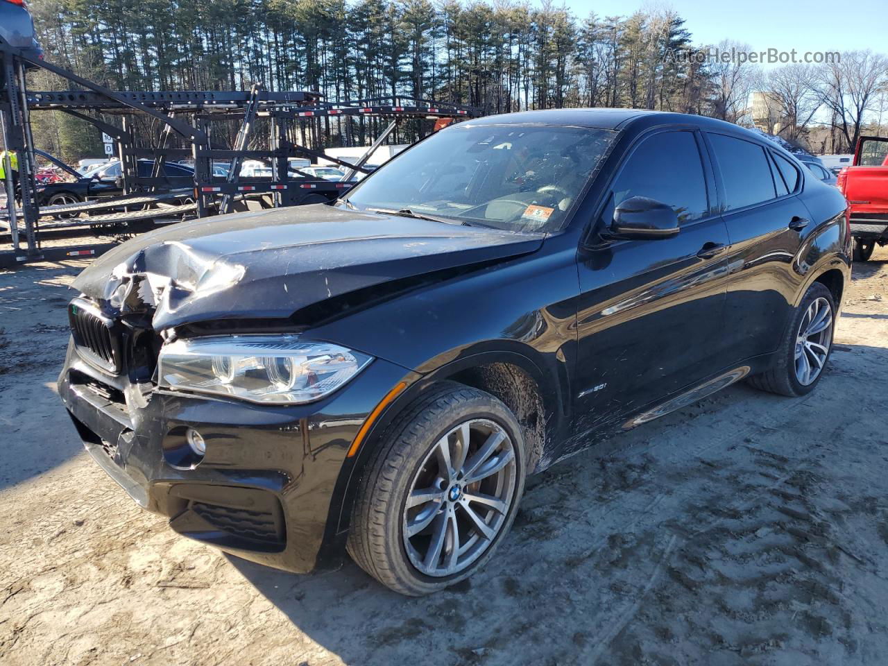 2016 Bmw X6 Xdrive50i Black vin: 5UXKU6C53G0R34489