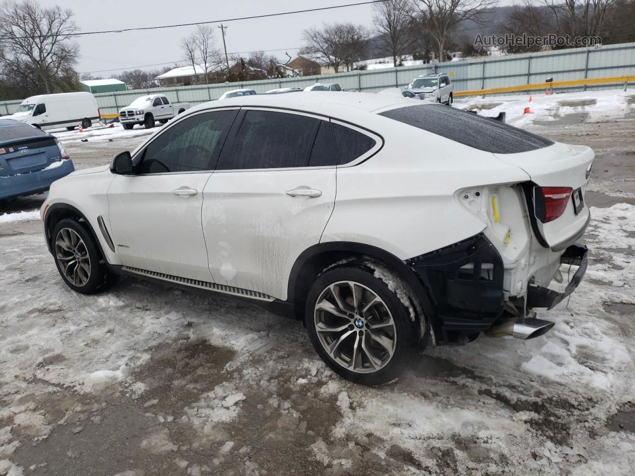 2016 Bmw X6 Xdrive50i White vin: 5UXKU6C58G0R34469